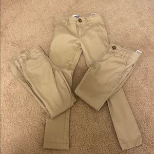 Skinny Uniform Pants for Girls color rolled oats